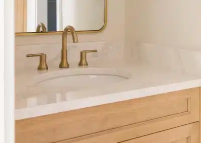Jack and Jill Bathroom With Waterjet Mosaic Floor Tile